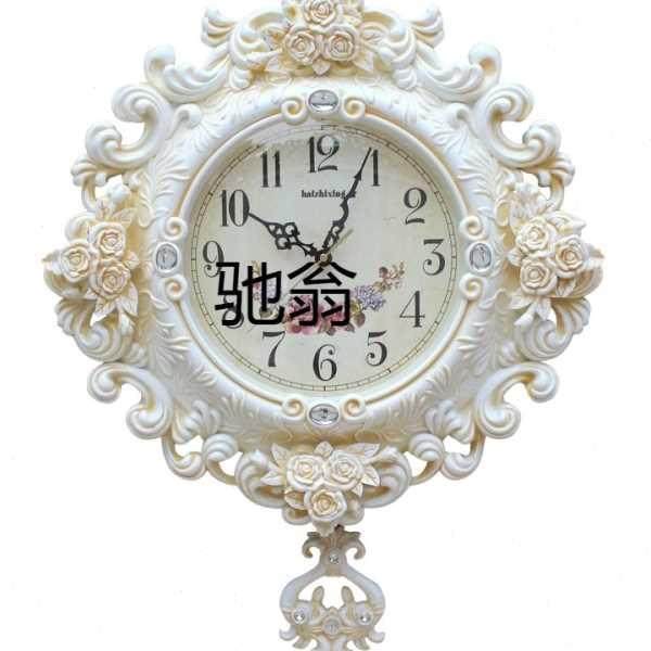 sys欧式钟表创意摇摆挂钟挂表覆古静音大客厅时钟卧室石英钟家用