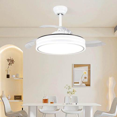 隐形风扇灯客厅大厅扇主灯全光谱餐厅吊灯电257简约家扇用一体吊