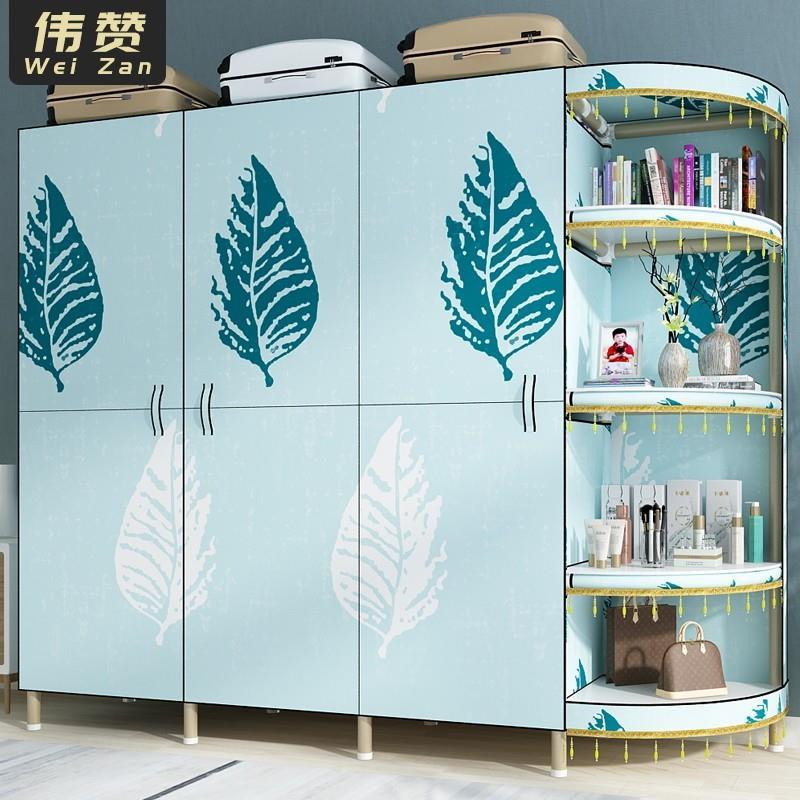 家用经济型挂衣柜租房布衣柜卧室钢管加厚布衣柜宿舍多功能衣橱