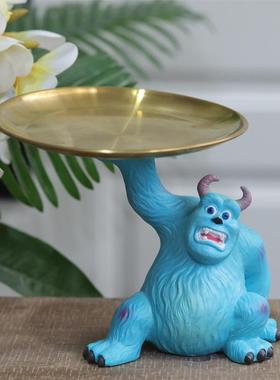 苏利文托盘收纳盘可爱卡通电力公司怪兽大学家居装饰礼物创意礼品