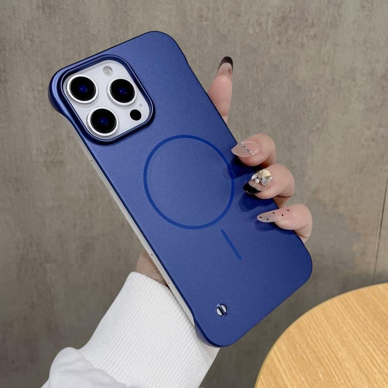 超薄细圈磁吸适用iPhone16手机壳苹果15高级感简约磨砂防摔保护套