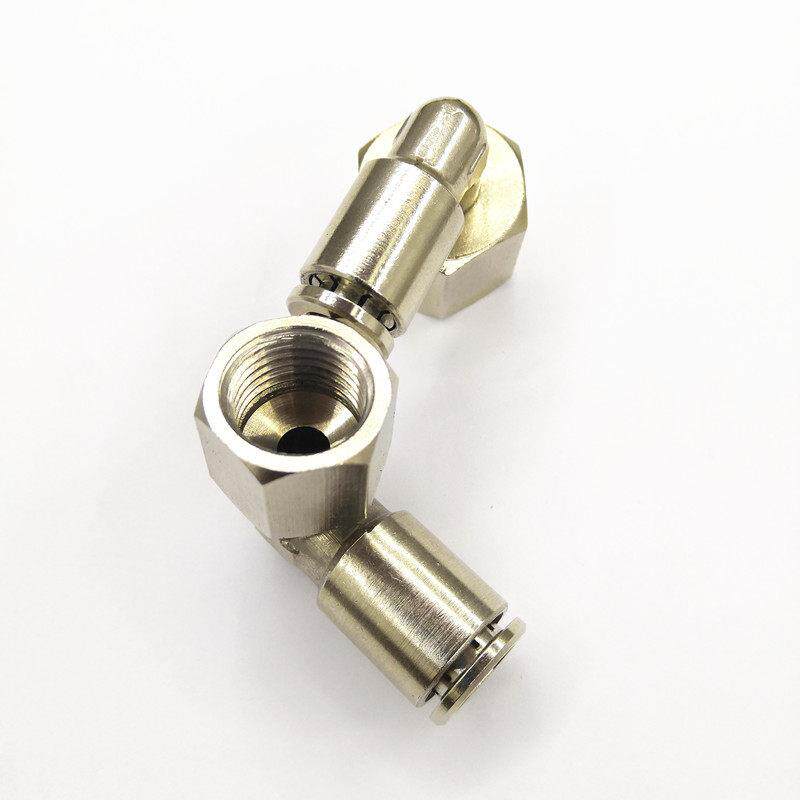 快插接头旋转弯头PLF耐高压气动消防接头M16X1.5快速油管接头M14