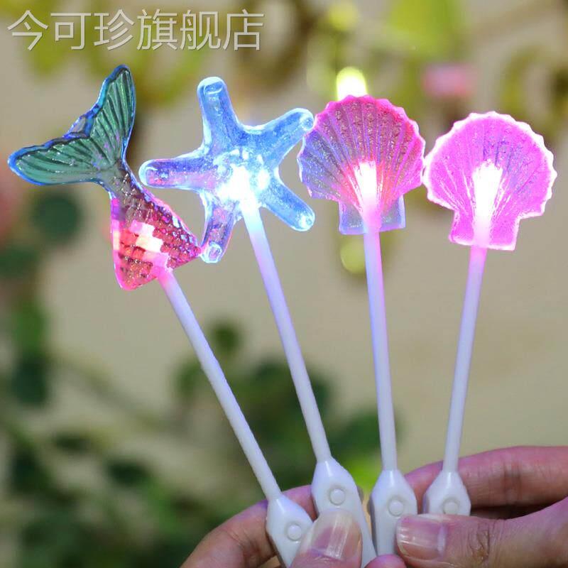 会发光的棒棒糖高颜值美人鱼尾海星水晶糖果生日儿童节小礼物盒装图片