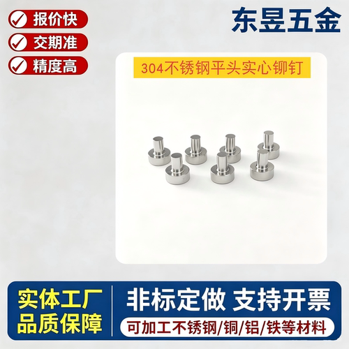 东昱五金304不锈钢平头实心铆钉