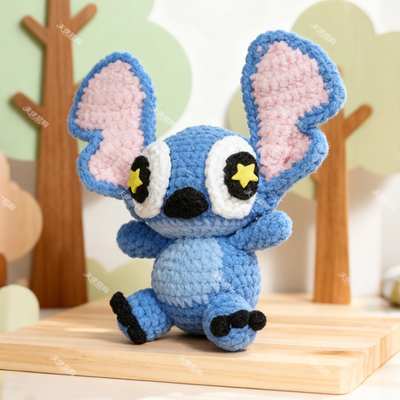 纯手工钩织可爱毛绒宠物玩偶