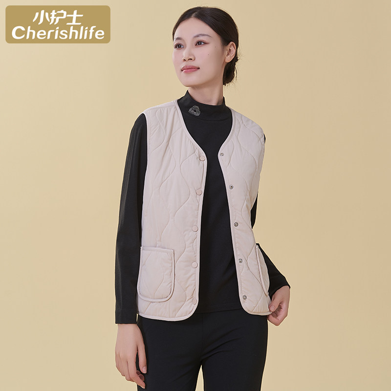 小护士保暖背心女冬季外穿加厚羊毛开衫马甲内搭打底无袖坎肩棉袄,女士内衣/男士内衣/家居服,保暖背心,淘宝优惠券,粉丝福利购,淘宝优惠卷