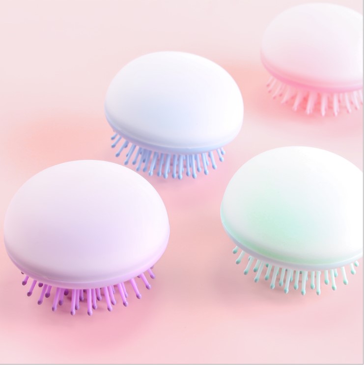 气囊水母梳可伸缩按摩硅胶梳便携式家用小清新可爱折叠梳美发梳子