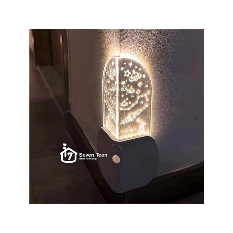 星空转角感应灯护角条护90度墙角保护防撞氛围客厅睡眠城堡小夜灯