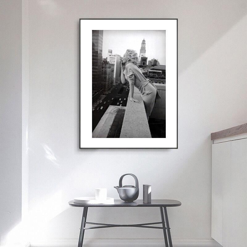 人物卧室装饰画抽象黑白工业风书房现代简约画客厅沙发挂画轻奢图片