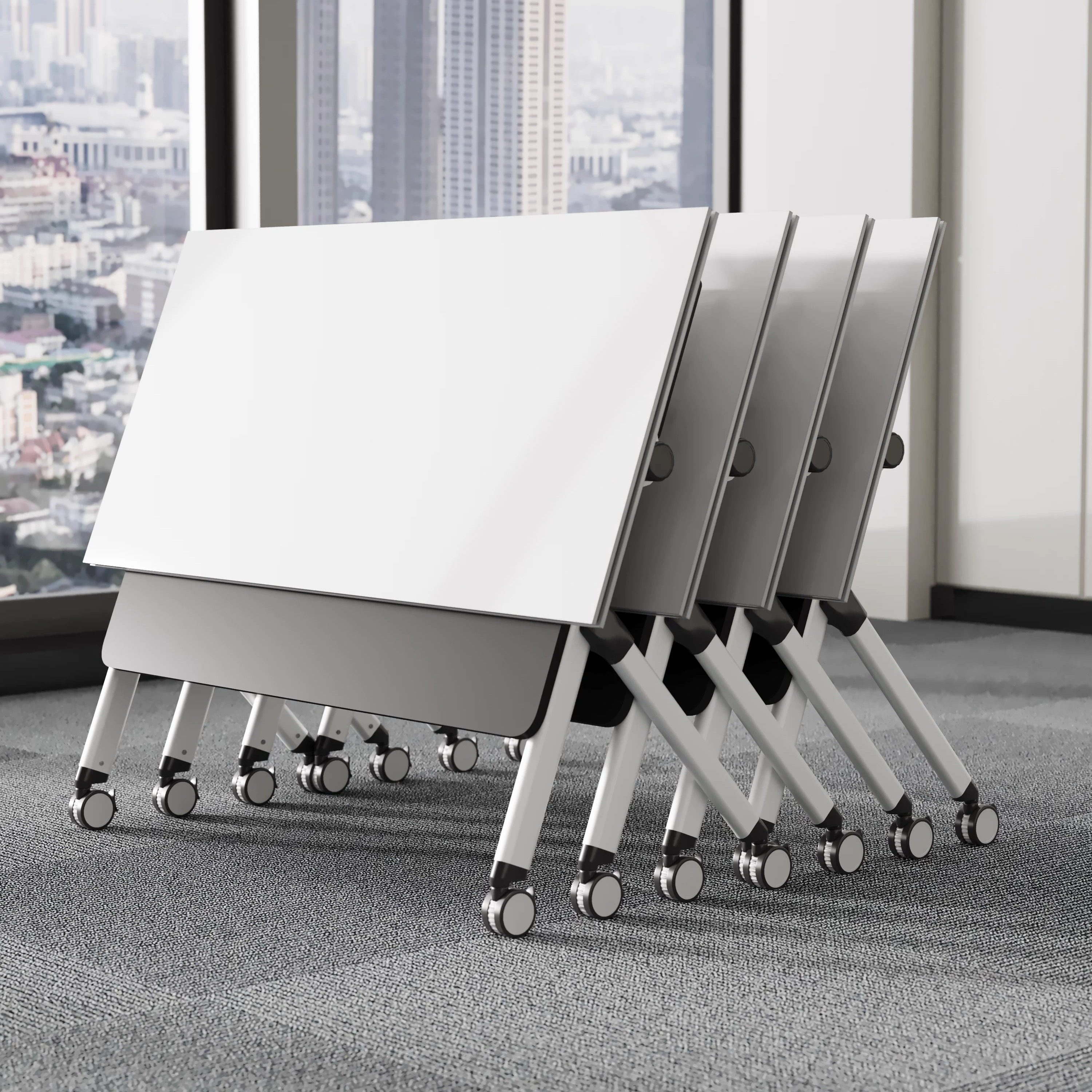 折叠会议桌椅组合培训桌长条桌带轮子可移动拼接培训桌椅组合家具,商业/办公家具,培训桌/培训台,淘宝优惠券,粉丝福利购,淘宝优惠卷