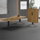 折叠会议桌可移动书桌多功能拼接办公桌客厅2米桌子活动带轮子