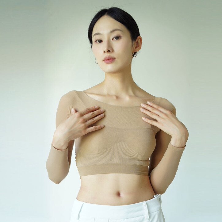高尔夫打底衫女士衣防晒连肩袖套隐形肤色裸感长袖透气冰丝速干