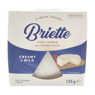 布吕埃特白纹奶酪125g德国进口即食干酪Creamy Mild烹饪搭配红酒