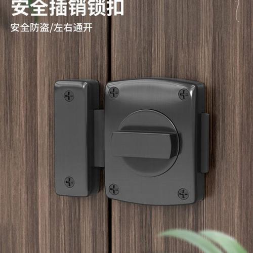 免打孔插销弹簧门闩锁扣门锁明装老式锁扣卫生间插销卧室反锁神器
