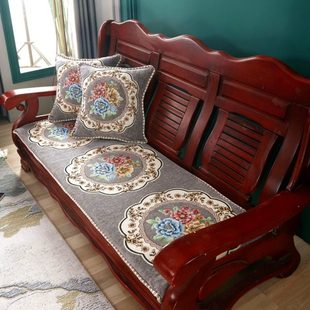 实木沙发垫新中式 通用三人座联邦椅垫子 坐垫加厚海绵红木四季