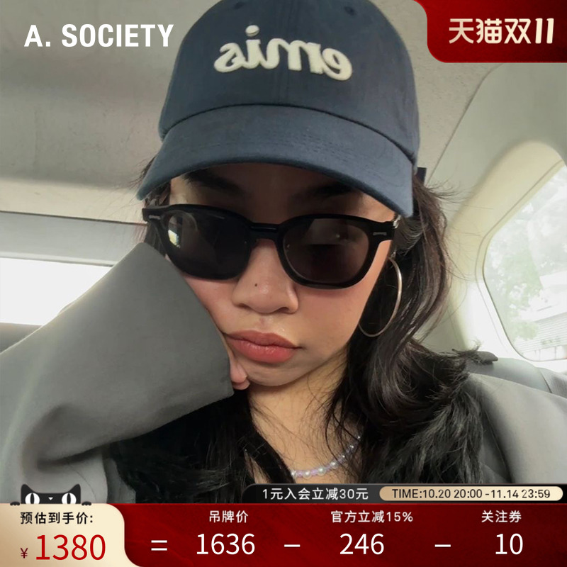 【双11】A.SOCIETY  CLIP ON磁吸防蓝光圆框男女太阳镜眼镜ONYX