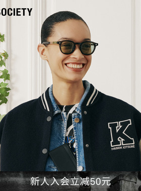 A.SOCIETY×MAISON KITSUNE 休闲圆框墨镜防紫外线太阳镜 CAMILLE