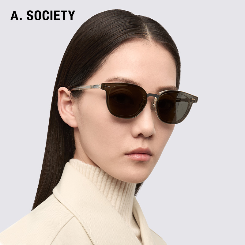 A.SOCIETY CLIP ON磁吸防蓝光办公圆框男女太阳镜平光镜 GREER