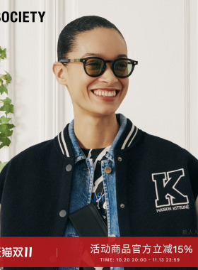 A.SOCIETY×MAISON KITSUNE 休闲圆框墨镜防紫外线太阳镜 CAMILLE