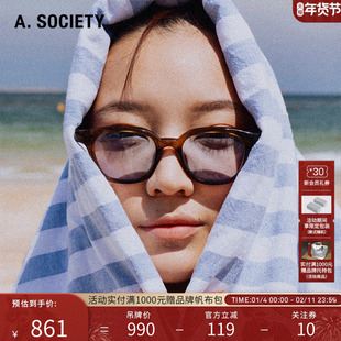 【新年礼物】A.SOCIETY WAVY系列时尚舒适防晒百搭墨镜NAVY