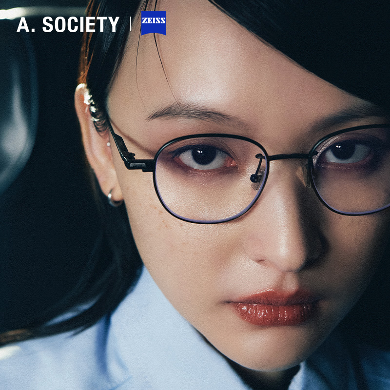 A.SOCIETY CLIPON轻盈舒适磁吸蔡司防蓝光偏光圆框墨镜眼镜BEVAN