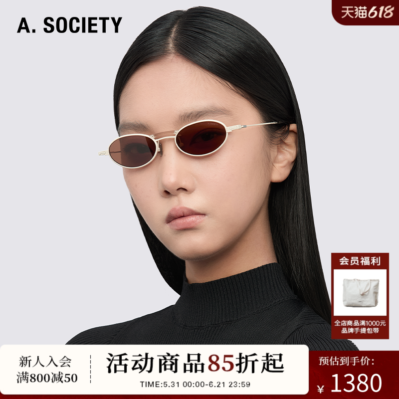 A.SOCIETY THIN TITANIUM 超轻钛金属圆框太阳镜JONAS