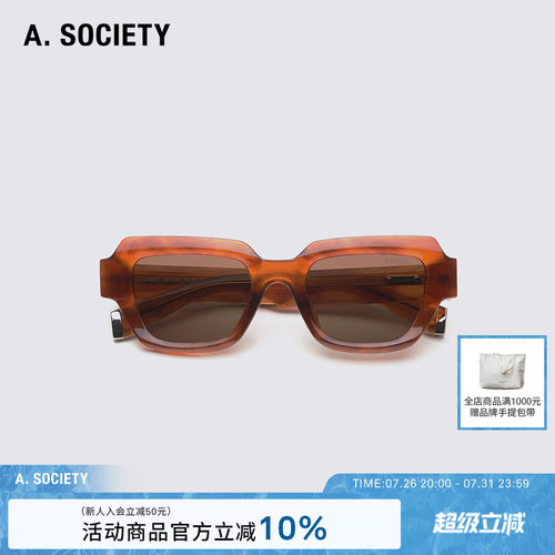 A.SOCIETY Acetate系列大气方框休闲太阳墨镜 EMBER