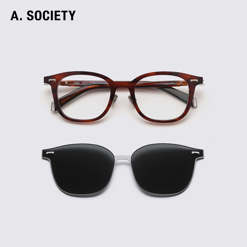 李承铉同款 A.SOCIETY CLIP ON圆框防蓝光休闲太阳镜平光镜 LOWEN