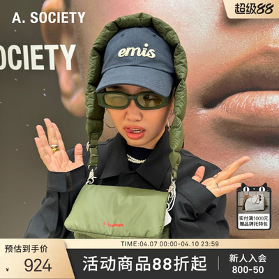 明星同款 A.SOCIETY 时尚舒适防晒方框男女太阳镜墨镜 DECLAN