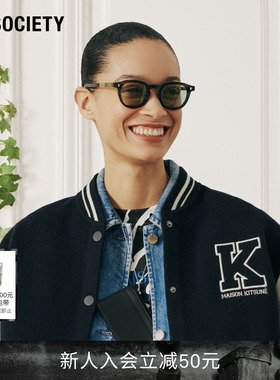 A.SOCIETY×MAISON KITSUNE 休闲圆框墨镜防紫外线太阳镜 CAMILLE