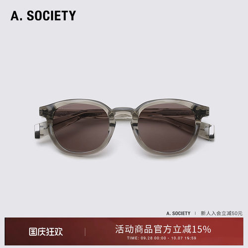 A.SOCIETY圆框休闲舒适防晒墨镜
