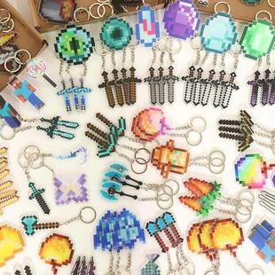 我的世界挂件全套周边钥匙扣不死附魔金苹果图腾亚克力挂件