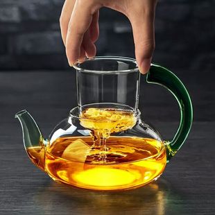 耐热玻璃茶具套装 欧式 水果花茶壶家用泡茶壶过滤简约煮茶器