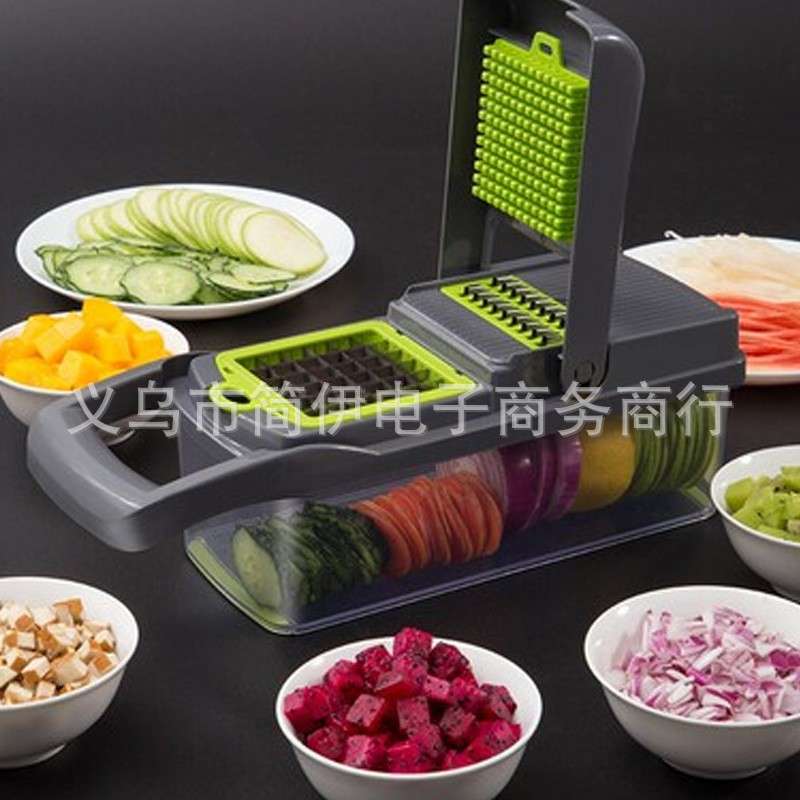 蔬菜切片机 切菜器 厨房切菜神器 多功能切丁 刨丝器土豆切丝器