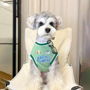 薄款 狗狗衣服小型犬夏季 潮牌宠物背心泰迪博美比熊防晒网眼衣服夏