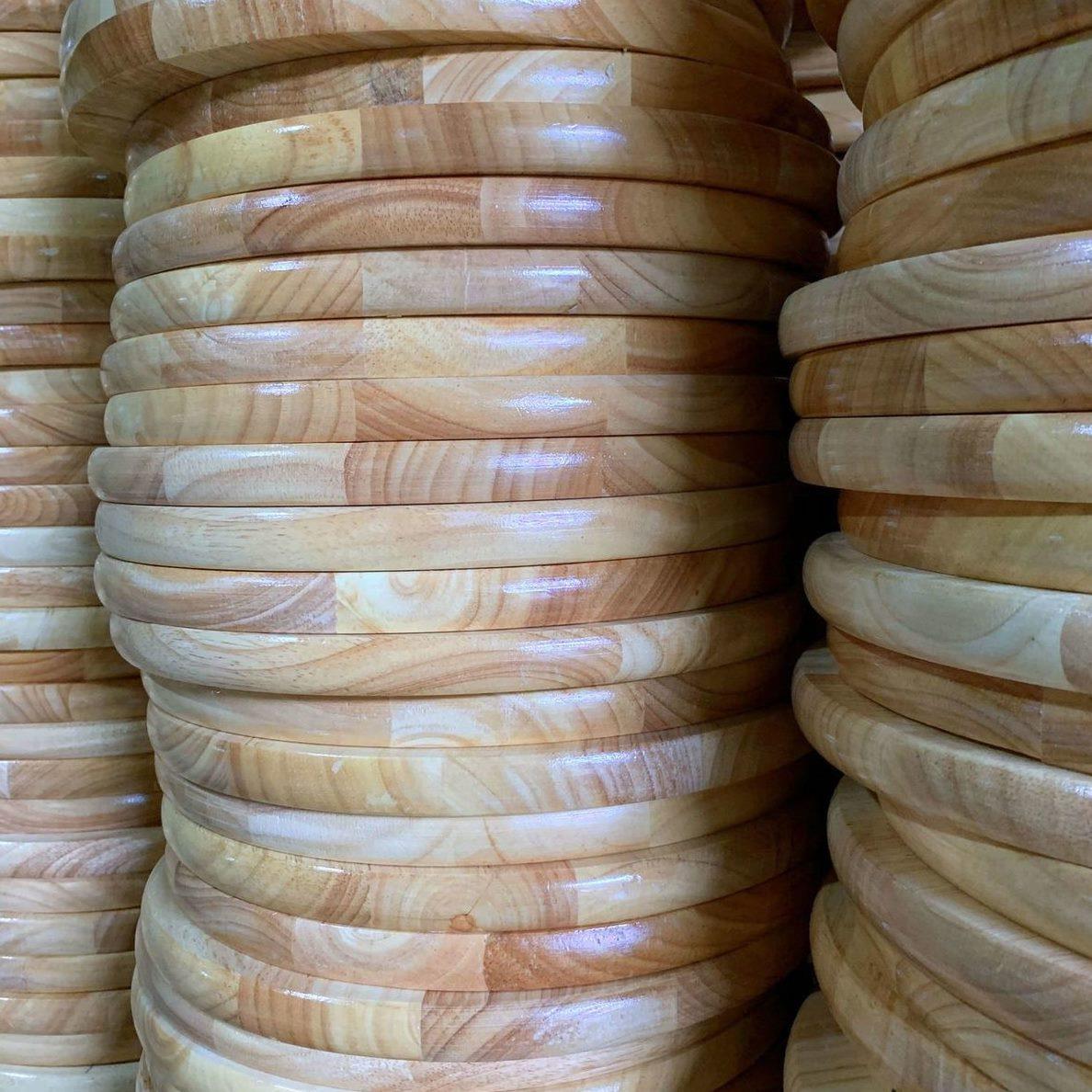 饭店家用餐桌凳面板凳橡木板面实木凳面板面加厚圆凳子木板凳木头