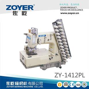 1412PL十二针链式 厂家出品ZY 贴条机多针机平台型缝纫机