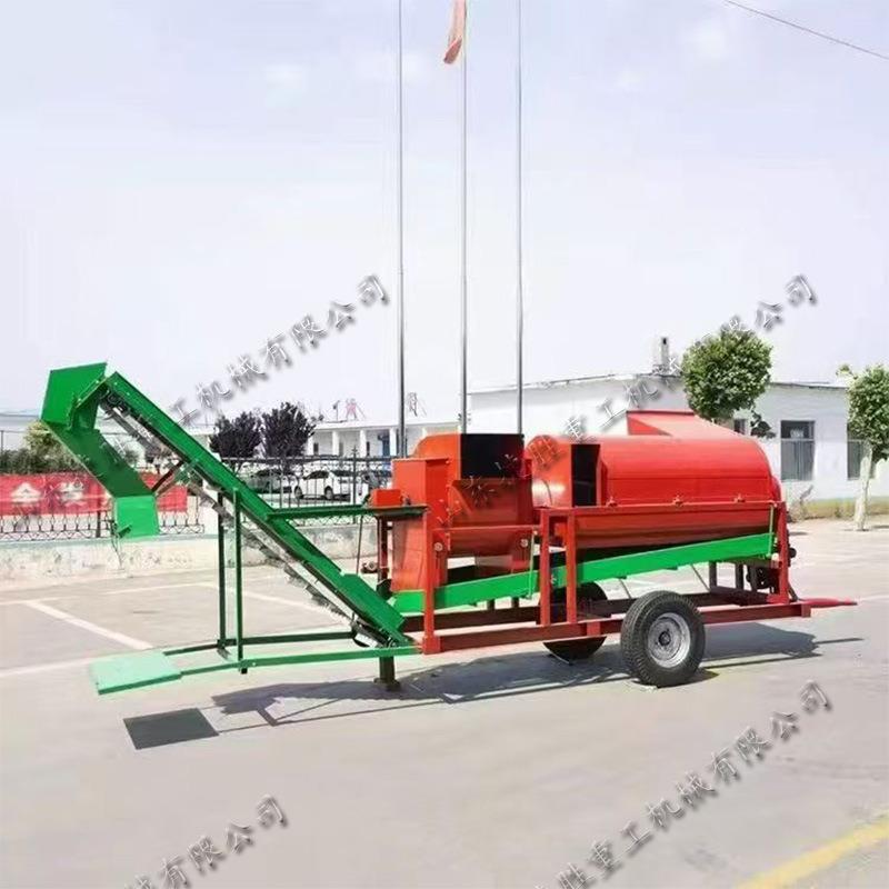 柴油动力花生摘果机拖拉机传动干花生去秧机破碎率低花生打果机