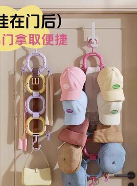日本SY品牌360度旋转帽子架 多巴胺风格门后帽子收纳架可挂衣柜