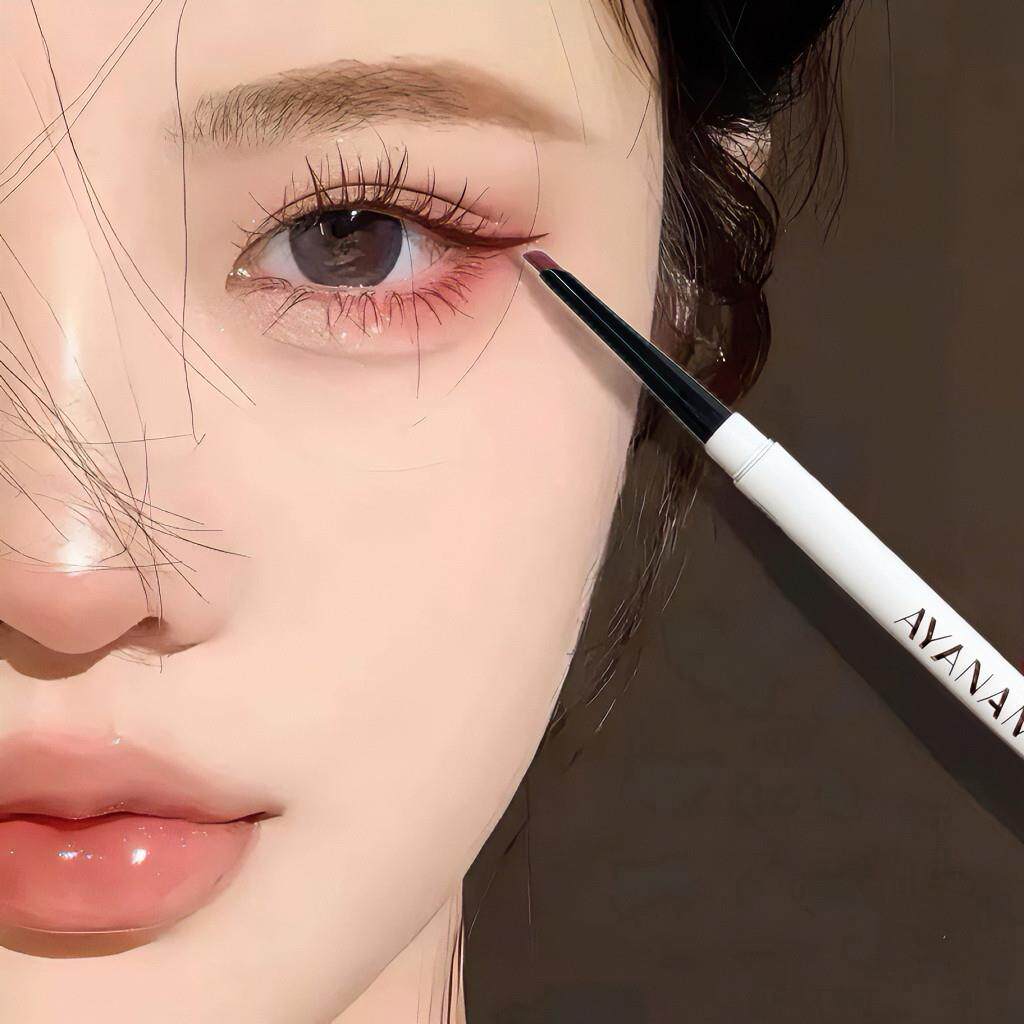 眼线胶笔女轻复古酒红棕自然不晕染持久极细眼线笔新手眼妆卧蚕笔