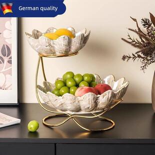 Monroe德国轻奢陶瓷水果盘双层客厅高档家用零食糖果坚果过年盘子