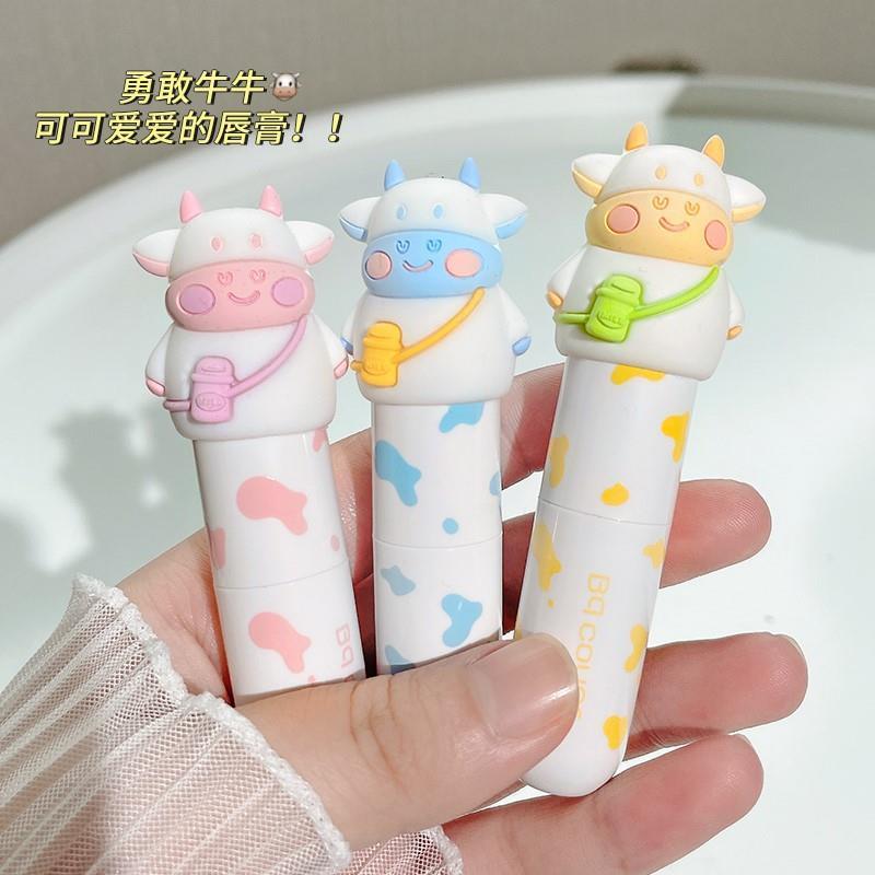 正品可爱牛牛唇膏 Bqcover佩翘封面儿童润唇膏秋冬女保湿滋润学