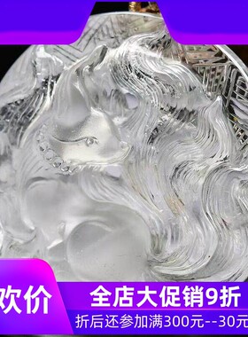 天然巴西翠绿幽灵俏色手工雕刻铜钱九尾狐狸吊坠项链毛衣链净体即