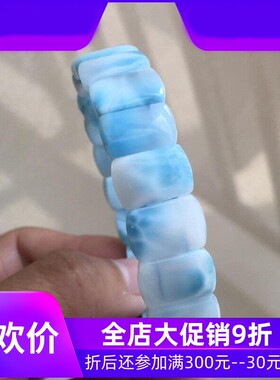 新品天然多米尼加海纹石手排拉利玛手牌男女百搭手链规格13*8*4mm