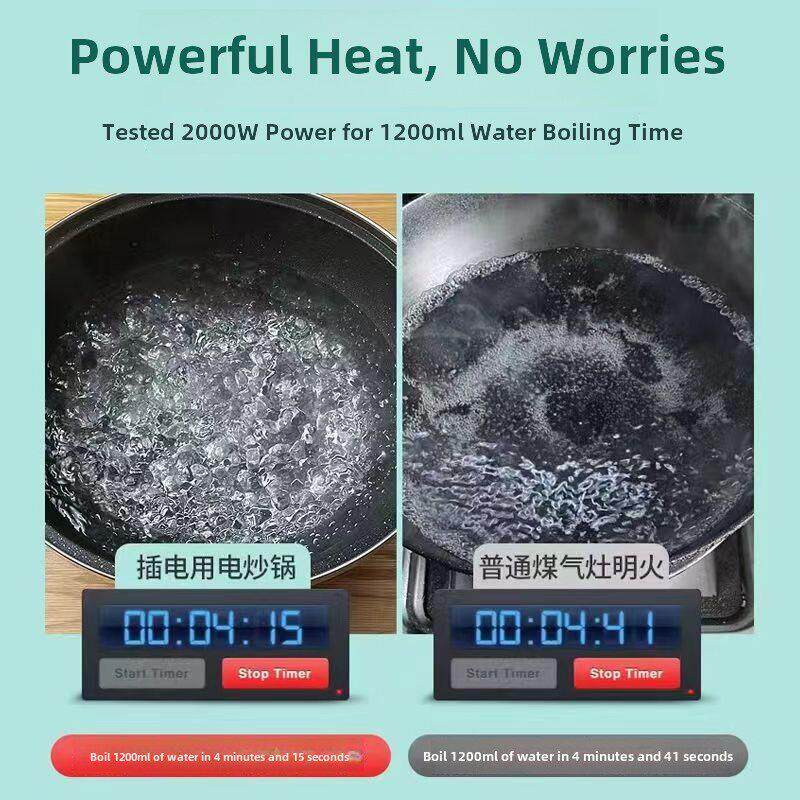 大功率电炒锅多功能家用电炒菜炒锅电煮锅插电锅爆炒一体电炒菜锅