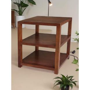 实木功放柜多层机柜落地置物架橡木音响机架转角置物架复印机支架