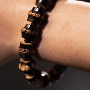 紫竹根手串文玩实心玉竹手串文玩竹子手把件紫竹手镯鸡血藤把玩件