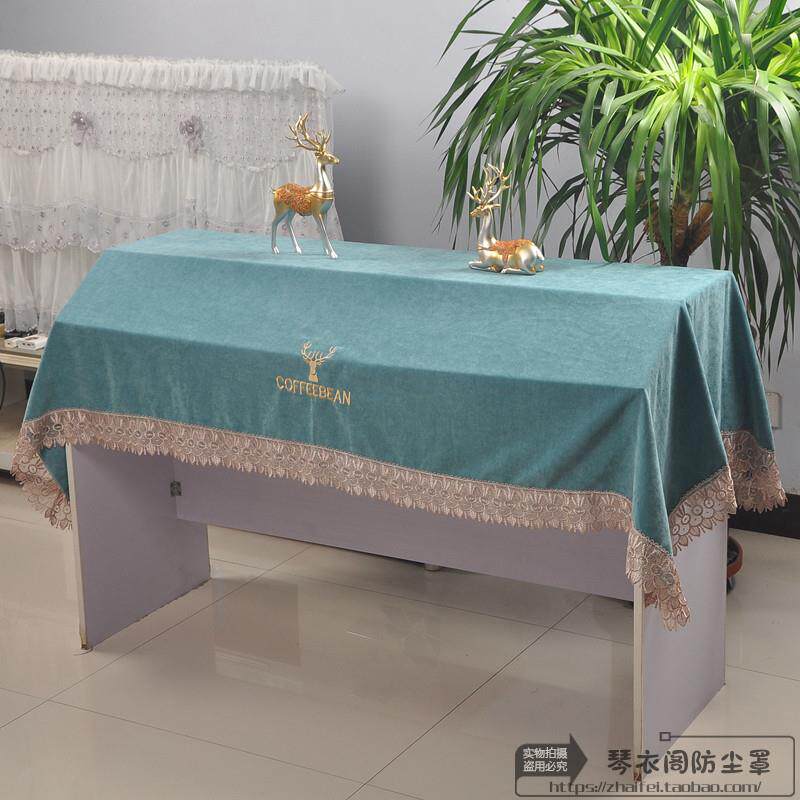 简约现代立式钢琴巾盖布半罩电钢琴盖布88键防尘布通用