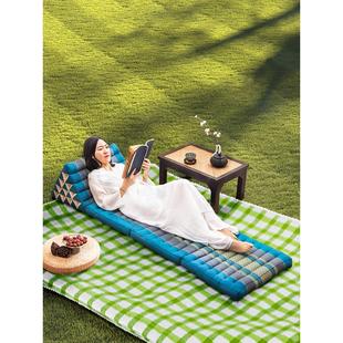 海湾窗台三角形靠垫集成可折叠加厚野营风格 榻榻米半卧垫 泰式