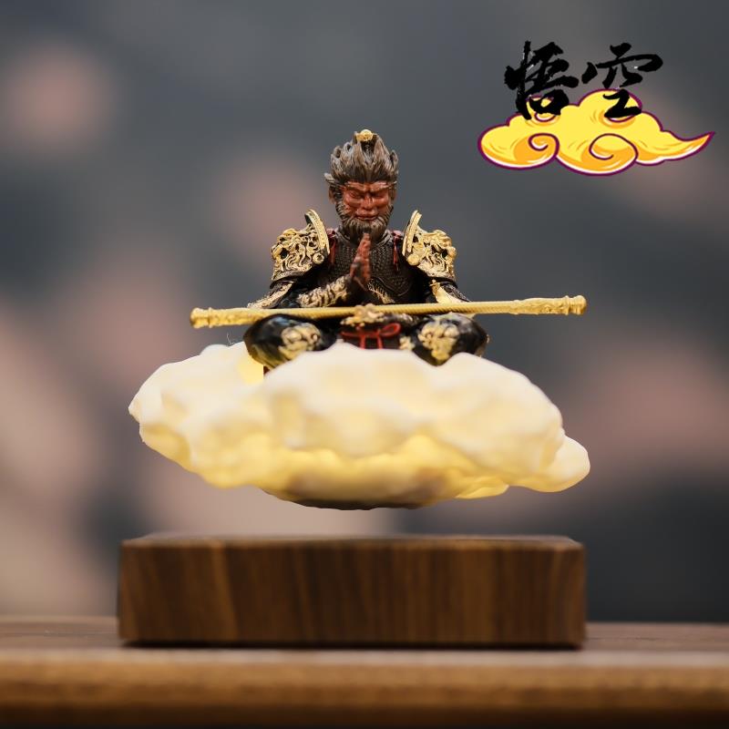 磁悬浮摆件黑神话悟空手办云朵旋转展示台桌面摆件男生生日礼物